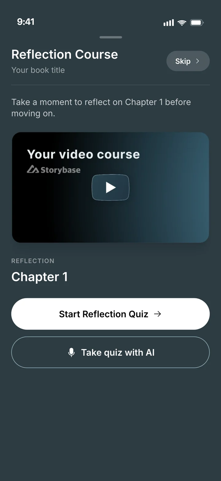 Course screen